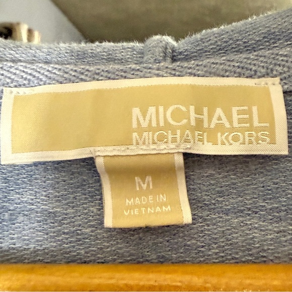 Micheal Michael Kors Slub chambray pullover v-neck hoodie Women’s medium | k - Picture 7 of 7